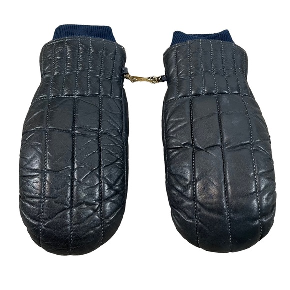 Grandoe Accessories Vintage Grandoe Ski Mittens M Medium Navy Blue